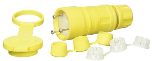 Woodhead 15W48 20A 250V, NEMA 6-20R, 2P, 3W Connector, Straight Blade, Yellow [New]