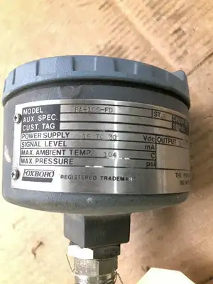 Foxboro PA-109-FD Flow Meter Sensor 15-30VDC / 10-5000 Pulses / 219°F amb. Temp