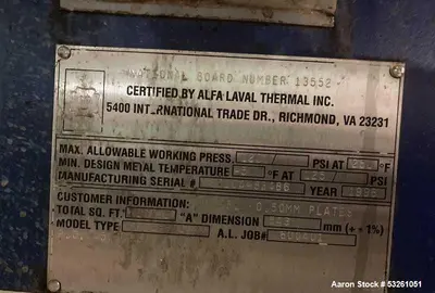 Used ALFA LAVAL M15-BFG Heat Exchangers Illinois US | Aaron Equipment #1241263