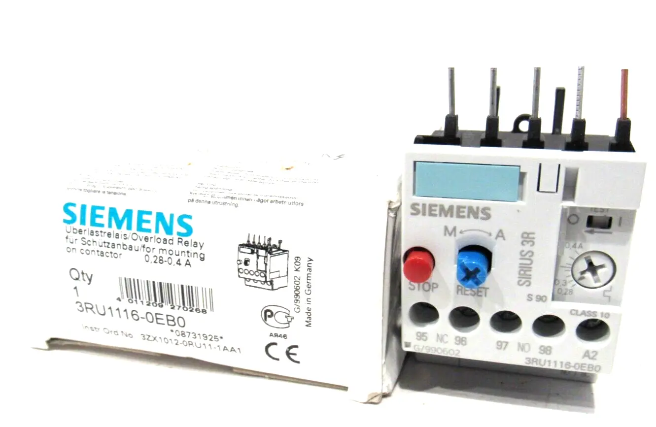 NEW SIEMENS 3RU1116-0EB0 OVERLOAD RELAY 3RU11160EB0