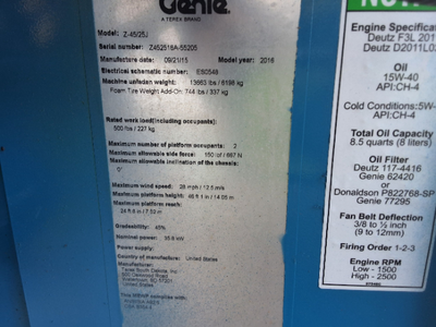 Used 2015 Genie Z-45/25J RT Articulating Boom Lifts North Carolina US | Stack Equipment #1331960