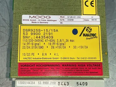 New | in-Stock 2005 HALTEC DSR925S15/15A Power Supply - High Voltage Ohio US | HGR 24 #1326219