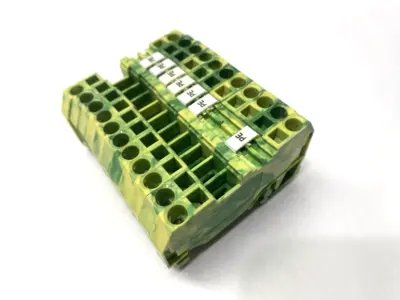 USED WAGO GROUND TERMINAL BLOCK 2-CONDUCTOR LOT OF 11