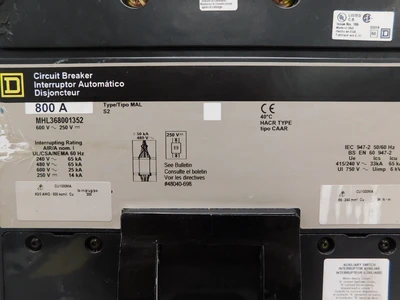 Used Square D MHL368001352 Circuit Breakers Ohio US | Equipment Recovery Corp. #1331128