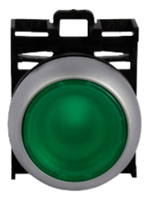 Eaton M22-DL-G Modular Pushbutton Switch, 22.5 mm, Flush, Momentary [New]
