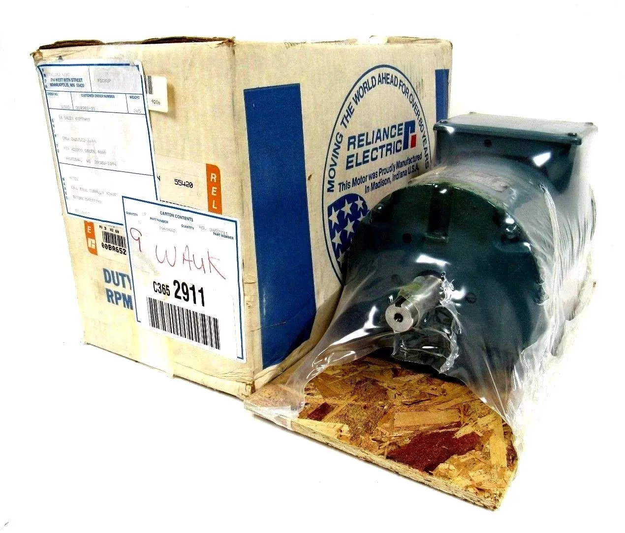 NEW RELIANCE ELECTRIC B78Q0698M-ST MOTOR B78Q0698MST 2HP 3 PHASE 460V 1725 RPM