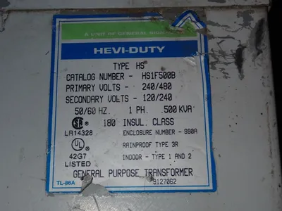 1 Kva Transformer - Hs1f500b