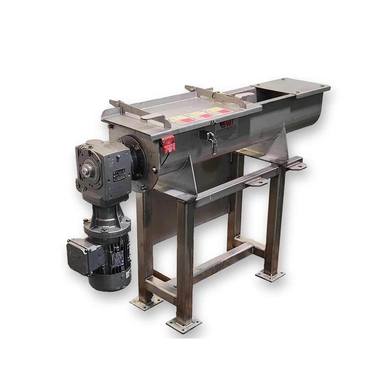 Used 6" Dia x 42" Long Stainless Steel Screw Auger Feeder