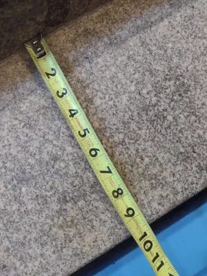8' X 4' X 14" CHALLENGE PRECISION LAYOUT INSPECTION GRANITE TABLE W/ EDGE LEDGES: STOCK #23812