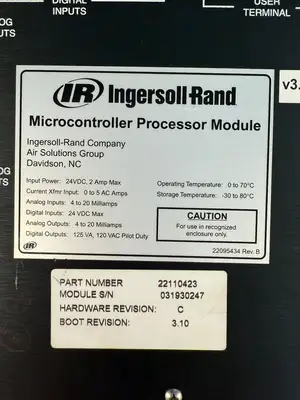Ingersoll Rand 22110423 hard. Rev. C Boot Rev 3.10 (2.4.4)