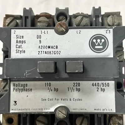 Used WESTINGHOUSE A200MACB Starters Ohio US | Surplus Asset Holdings #1708791