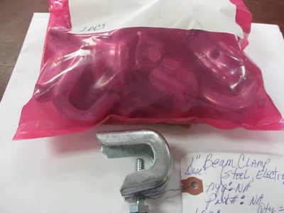 New 1" Steel Electroplated Beam Clamps (QTY 16)