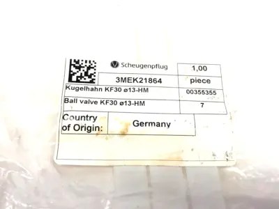 NEW SCHEUGENPFLUG BALL VALVE KF30 O13-HM