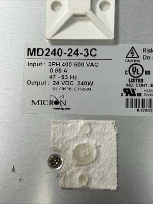 Used MICRON MD240-24-3C Miscellaneous Equipment (Electrical & Power) Ohio US | Surplus Asset Holdings #1507137