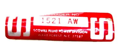 NEW SCHRADER BELLOWS 1521-AW 2 WAY VALVE 1521AW