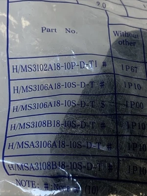 NEW IN SEALED FACTORY PACKAGING HRS HIROSE ELECTRIC  CONNECTOR, PLUG (LOT OF 3)