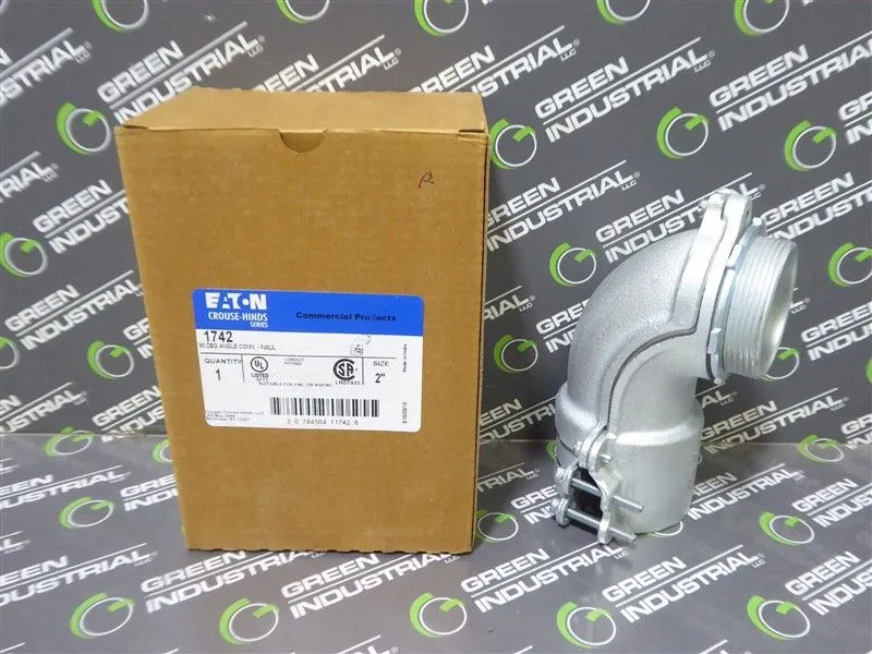 Eaton Crouse Hinds 1742 90° 2" FMC Clamp Type Connector New NIB