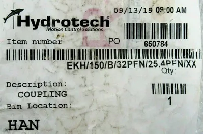 NEW R+W PT07A2000 COUPLING 1-9/32" X 1" EKH/150/B/32PFN/25.4PFN/XX