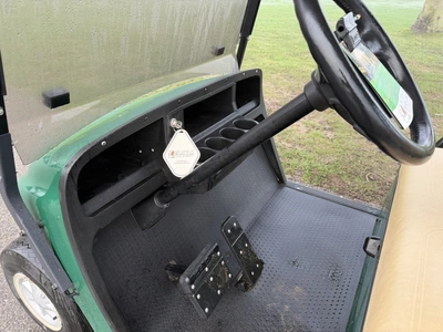 (1) 2017 E-Z-Go golf cart with a Kawasaki gas engine, model 625111G01, includes canopy, ball cover, ...