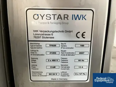 USED IWKA Oystar IWKA Tube Filler, Model TFS20