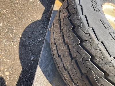 (4) 20.5x8.0-10 tires on steel 6-bolt wheels, used