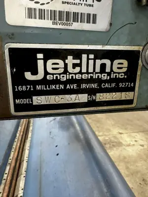 54" JETLINE MODEL #SWC-3A SEAM WELDER WITH SYNCROWAVE 250DX WELDER: YOBRO #23913