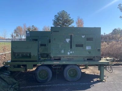 1993 Libby Dual Diesel Generator Trailer 60KW 120-420V, 200AMPS