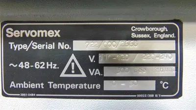Servomex 700B13102103000 Series 700 Analyzer Control Unit Used