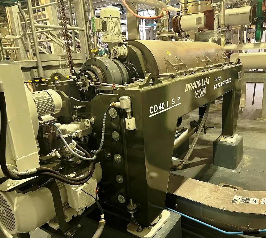 CBB CD 40I-SP sanitary decanter centrifuge, Duplex SS.
