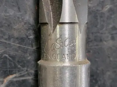7/8" HSS Spiral Flute Taper Shank Reamer, Left Hand