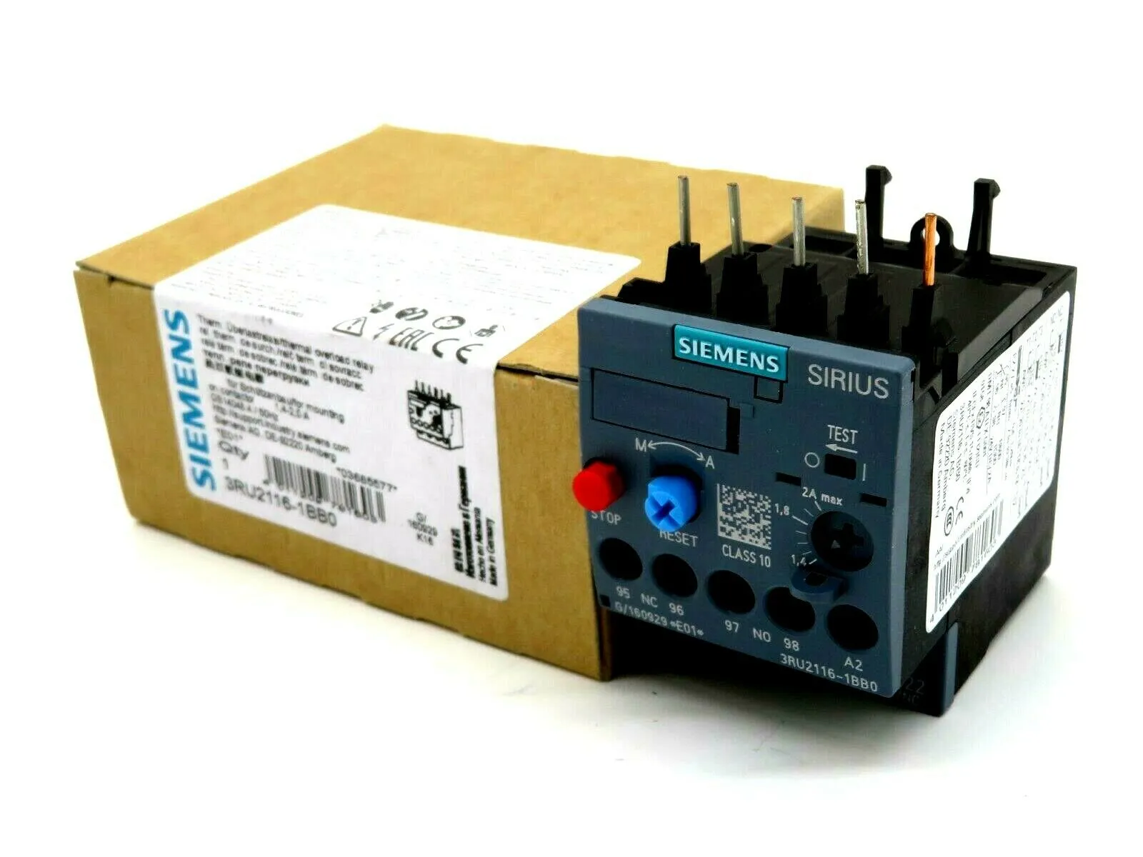 NEW SIEMENS 3RU2116-1BB0 OVERLOAD RELAY 3RU21161BB0