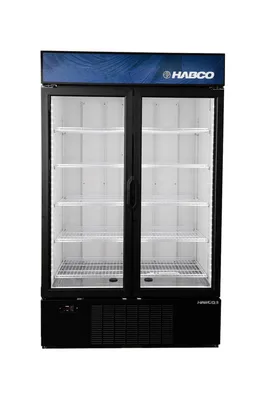 181-0011 Habco SF46HCBXM Glass Swing Door Self-Contained Freezer Merchandiser
