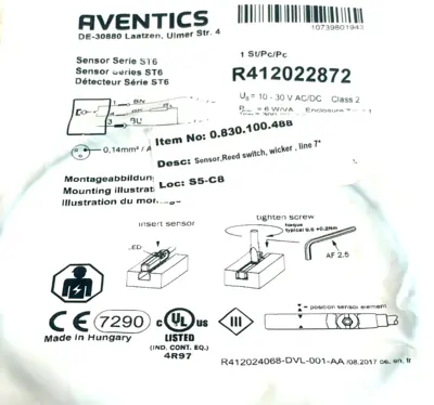 NEW AVENTICS R412022872 REED SWITCH