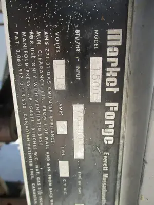 USED MARKET FORGE 1500