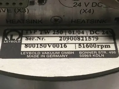 USED LEYBOLD TW250 S