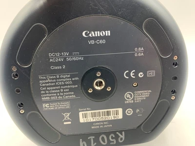 Canon Optical 40X Zoom Network Camera VB-C60B, f: 3.4-136mm, 1:1