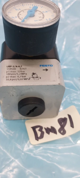 Used Festo FESTO LRP-1/4-0.7 159500 Control Valve + GAUGE 161126 PLC Processors Arizona US | ASSET CONVERSION SPECIALISTS, INC. #1228074