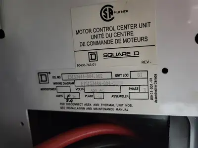 USED SQUARE D MODEL 6