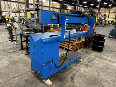 54" JETLINE MODEL #SWC-3A SEAM WELDER WITH SYNCROWAVE 250DX WELDER: YOBRO #23913