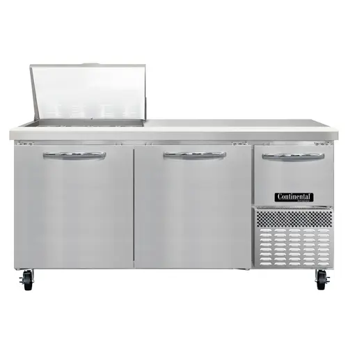 Continental RA68N12M 68" Sandwich/salad Prep Table W/ Refrigerated Base, 115v