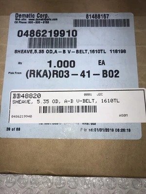 NEW BALDOR DODGE 1B5.0-1610 SHEAVE