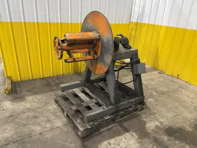 18" HYDRAULIC MOTORIZED COIL REEL UNCOILER: STOCK #23247
