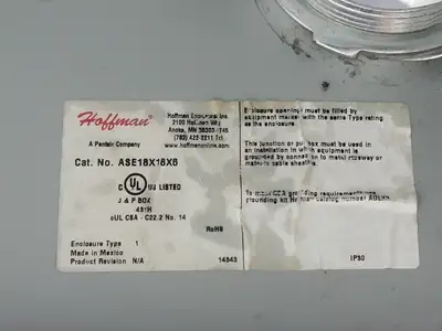 USED HOFFMAN ASE18X18X6
