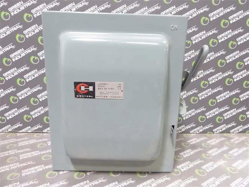 Cutler Hammer 4143H442 Type D Fusible Safety Switch 60 Amps 240VAC Used