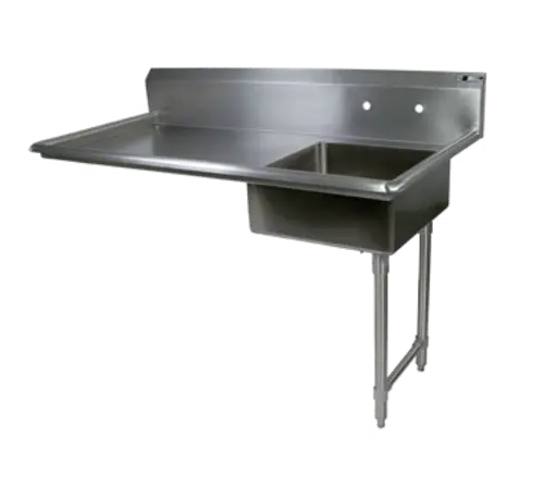 John Boos EDTS8-S30-50UCR 50" Undercounter Soiled Dishtable w/ 18 ga Stainless Legs, R to L