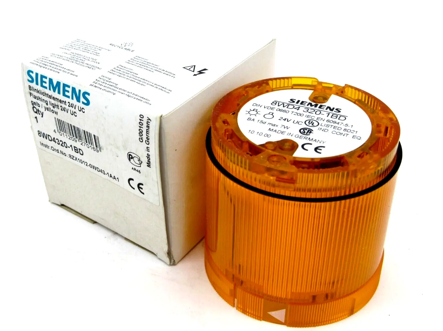 NEW SIEMENS 8WD4320-1BD FLASHING LIGHT 8WD43201BD