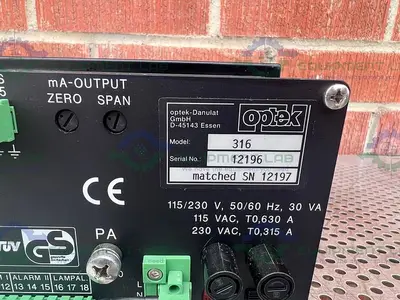 USED OPTEK 316 DUAL CHANNEL ABSORPTION METER  115/230V
