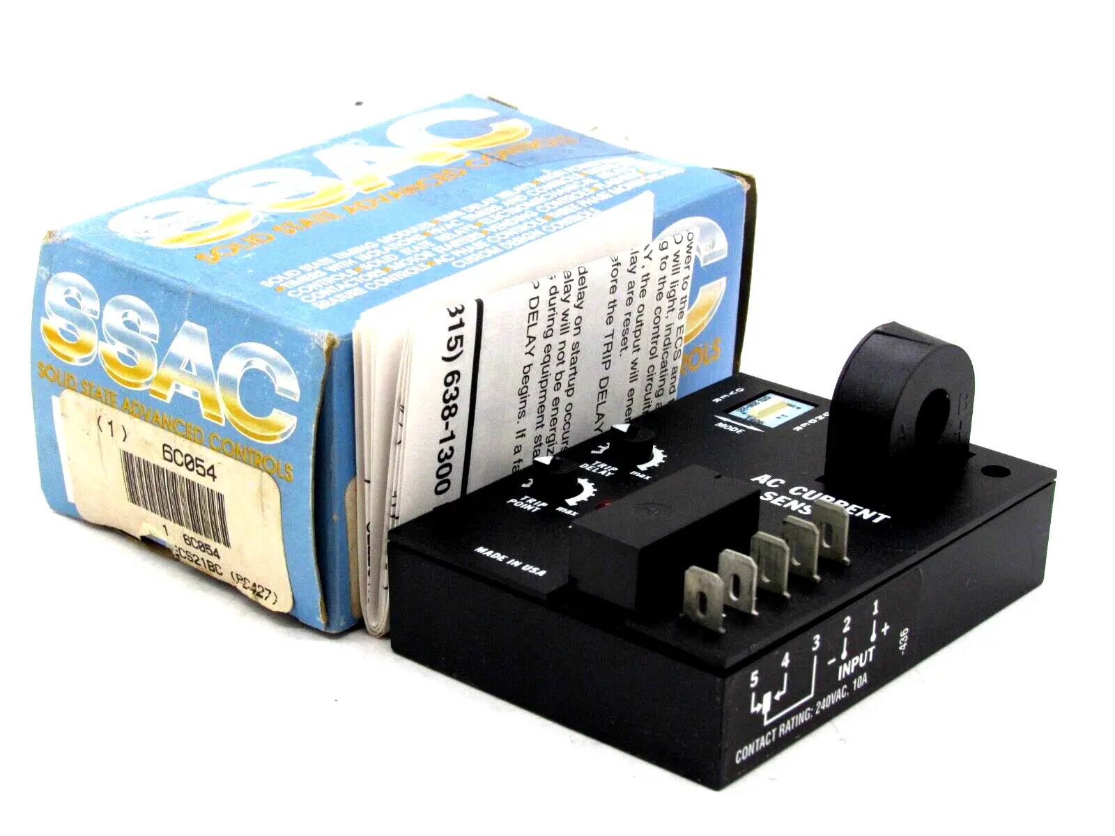 NEW SSAC 6C054 SENSING RELAY ECS21BC
