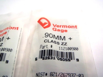 New | in-Stock VERMONT GAGE .90MM+ CLASS ZZ PIN GAGE Pins | Maverick Industrial Sales #1107869
