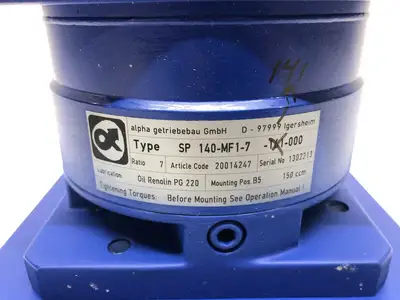 New | in-Stock ALPHA PANETARY GEAR BOX MOTOR SPEED REDUCER Speed Reducers | Maverick Industrial Sales #1115571